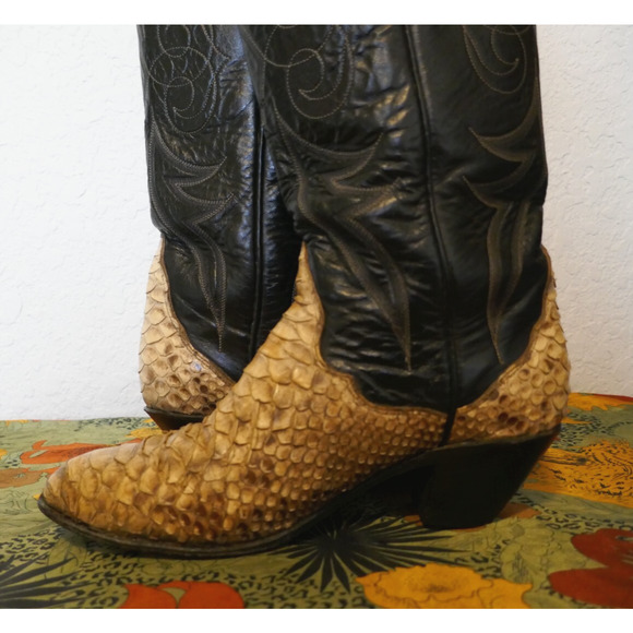 Tony Lama Black Label Womens Western Boots Style 62002 Python Size 5.5 Med - Picture 12 of 16